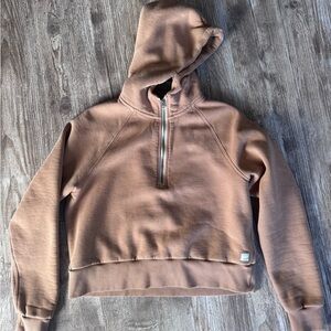 Vuori Women's Tan Half-Zip Sweater